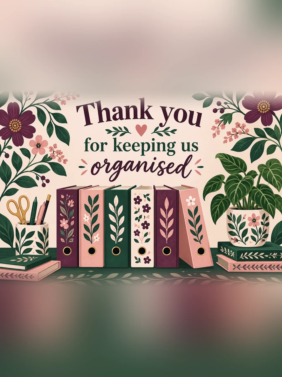 Thank you for keeping us organised, Design 5