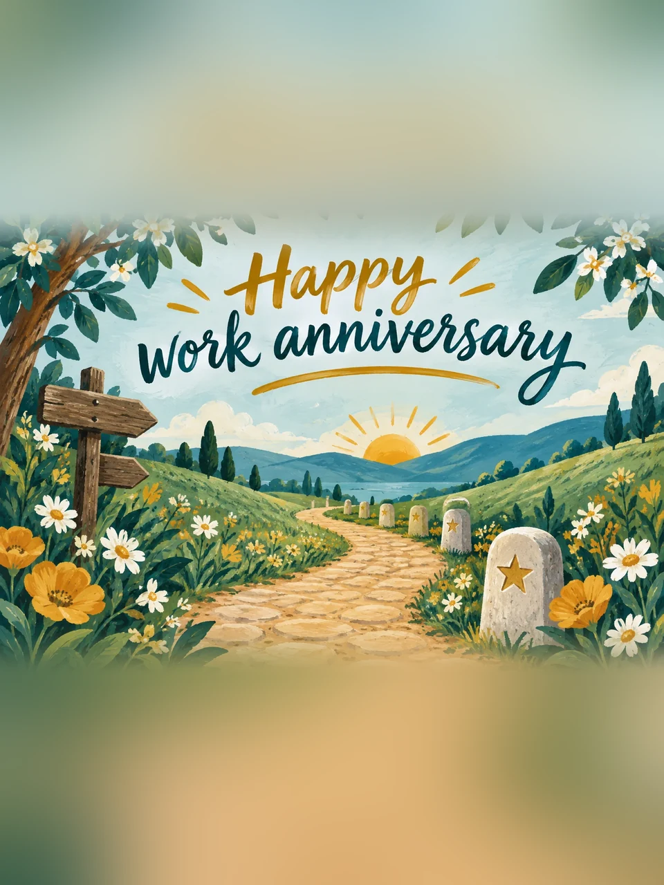 Happy work anniversary, Design 3