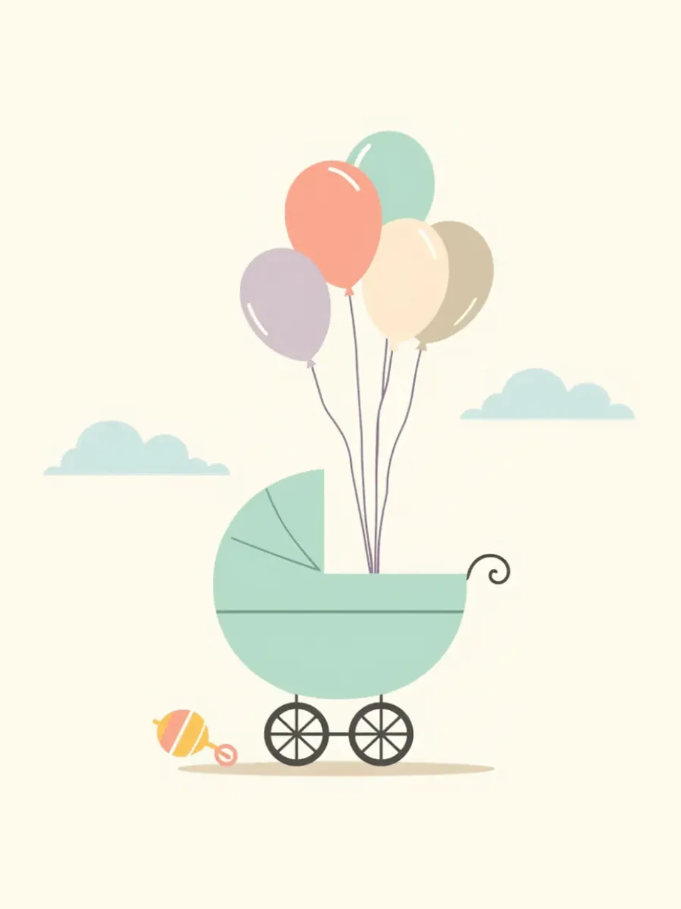Fête prénatale: Illustration colorée