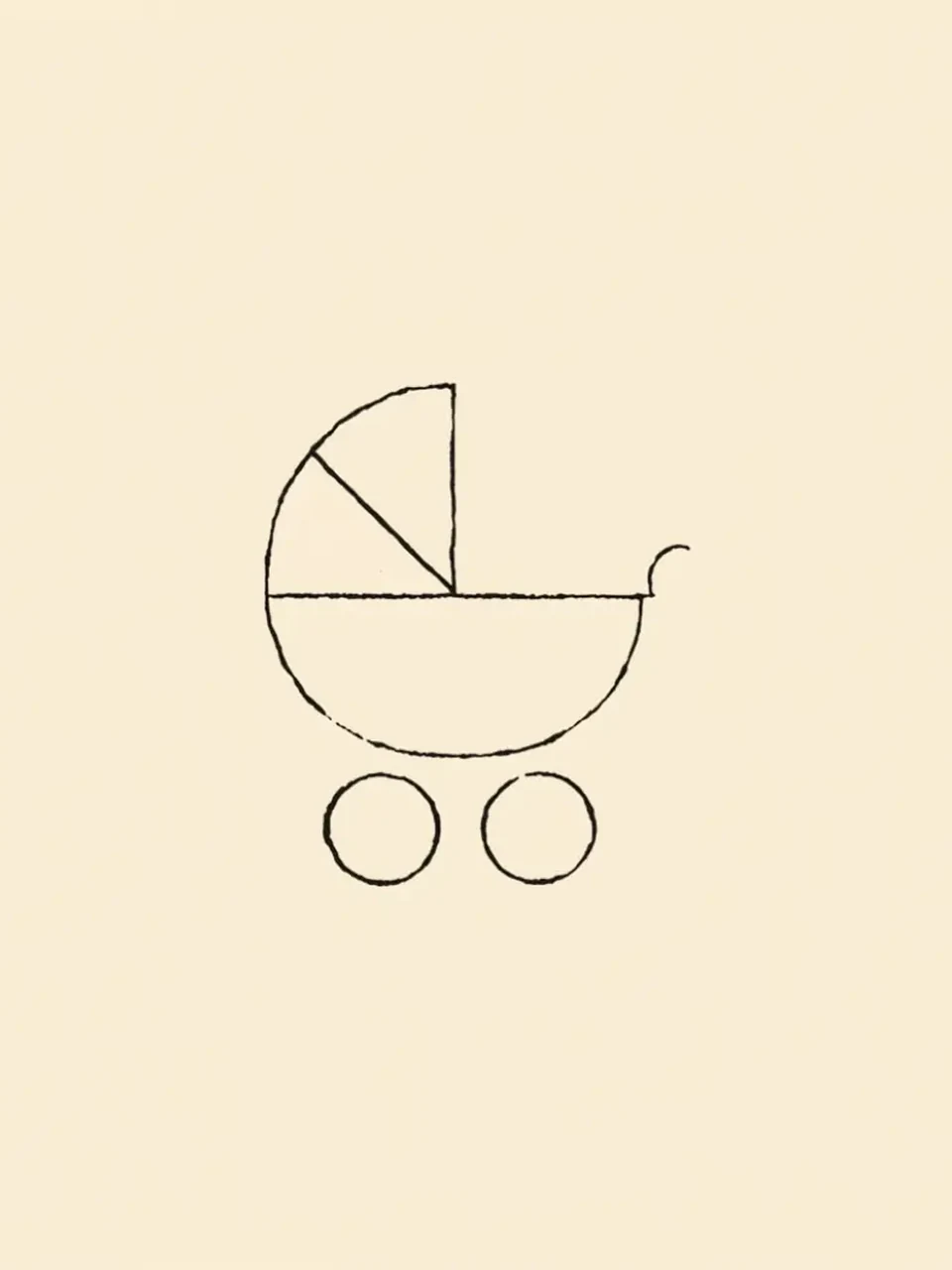 Fête prénatale: Dessin au trait minimaliste