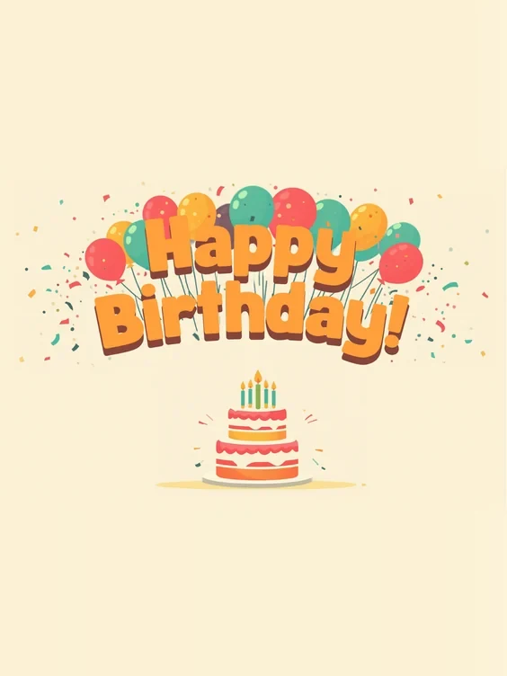 Birthday group card cover design