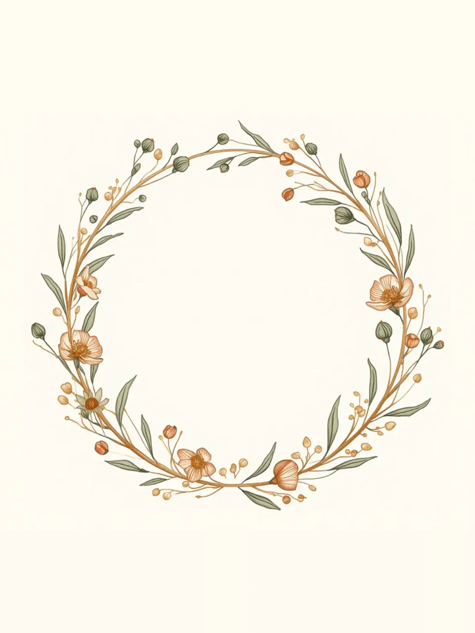 Délicate couronne de fleurs