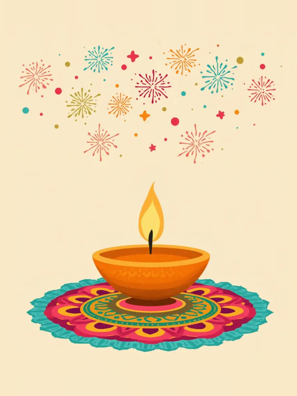 Diwali: Illustration colorée