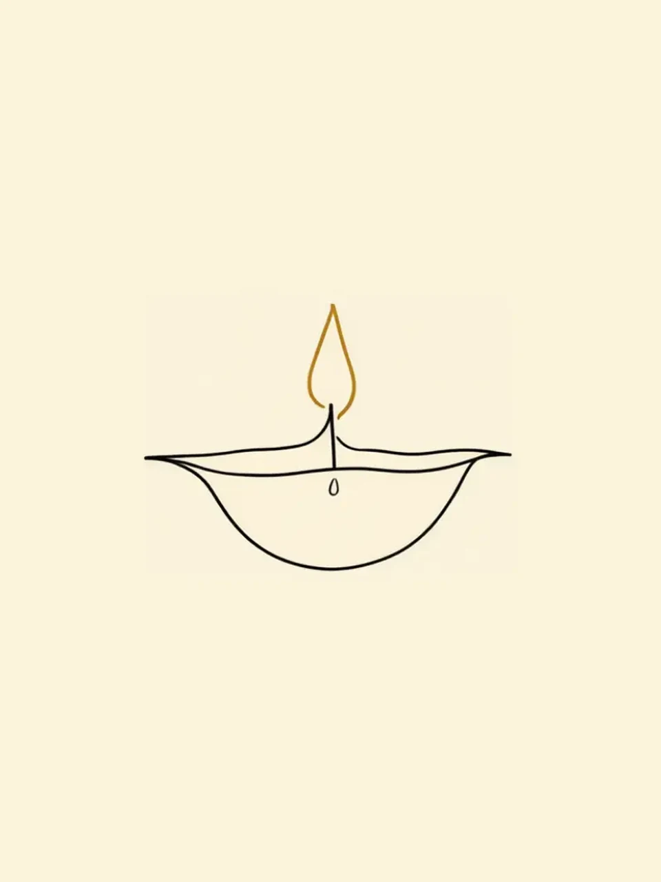 Diwali: Dessin au trait minimaliste