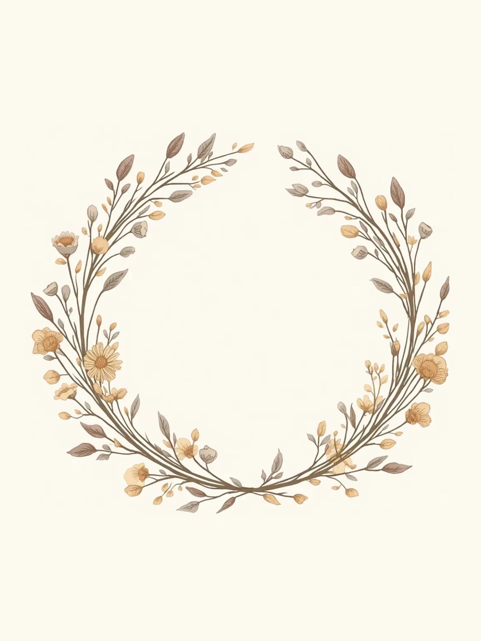 Couronne de fleurs séchées