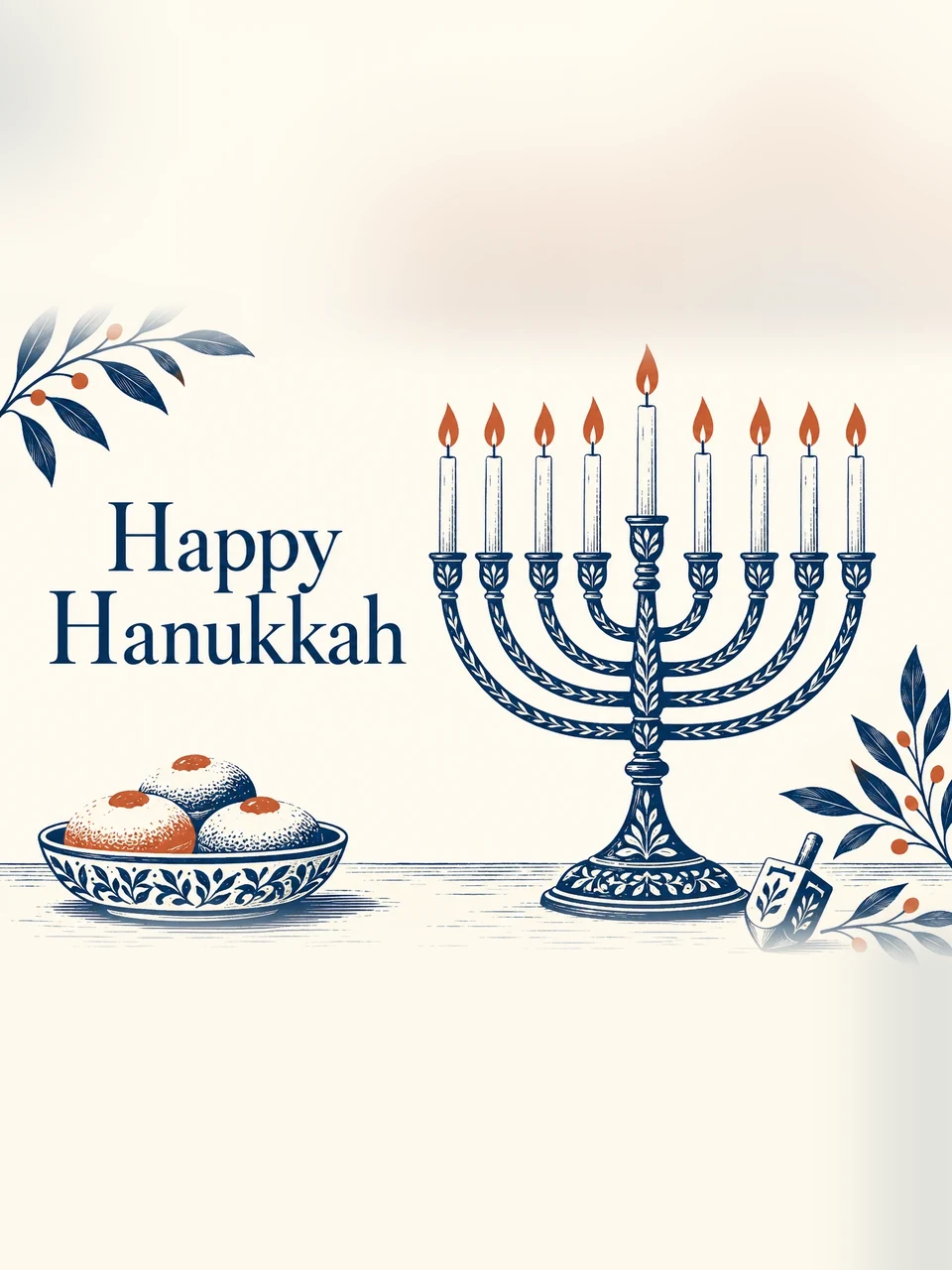 Happy Hanukkah, Design 1