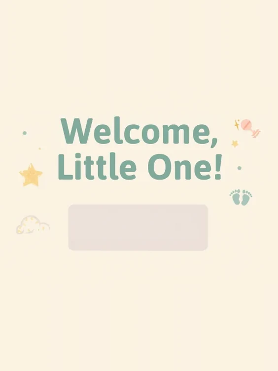 New baby group card cover design