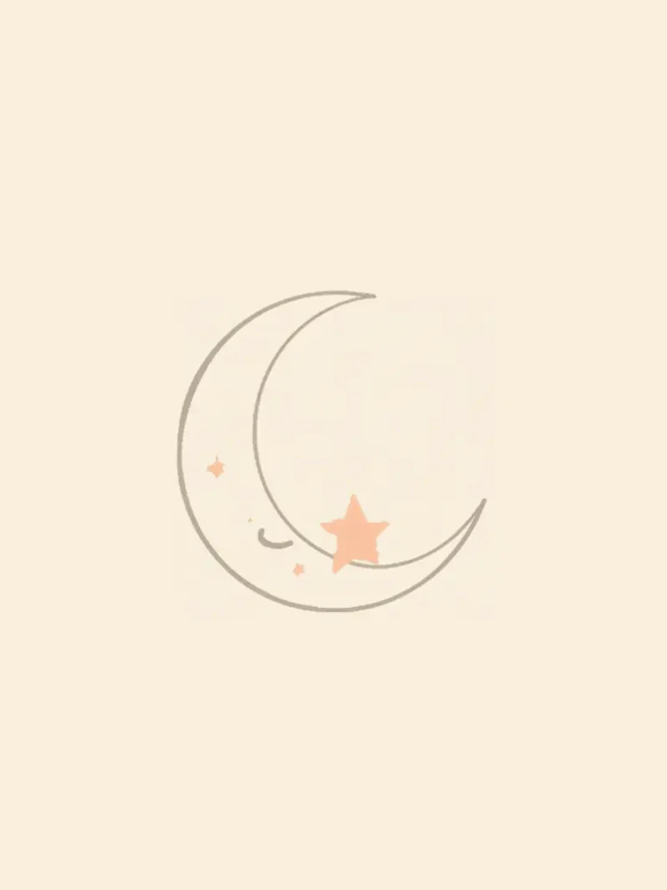 Croissant de lune et étoile minimalistes