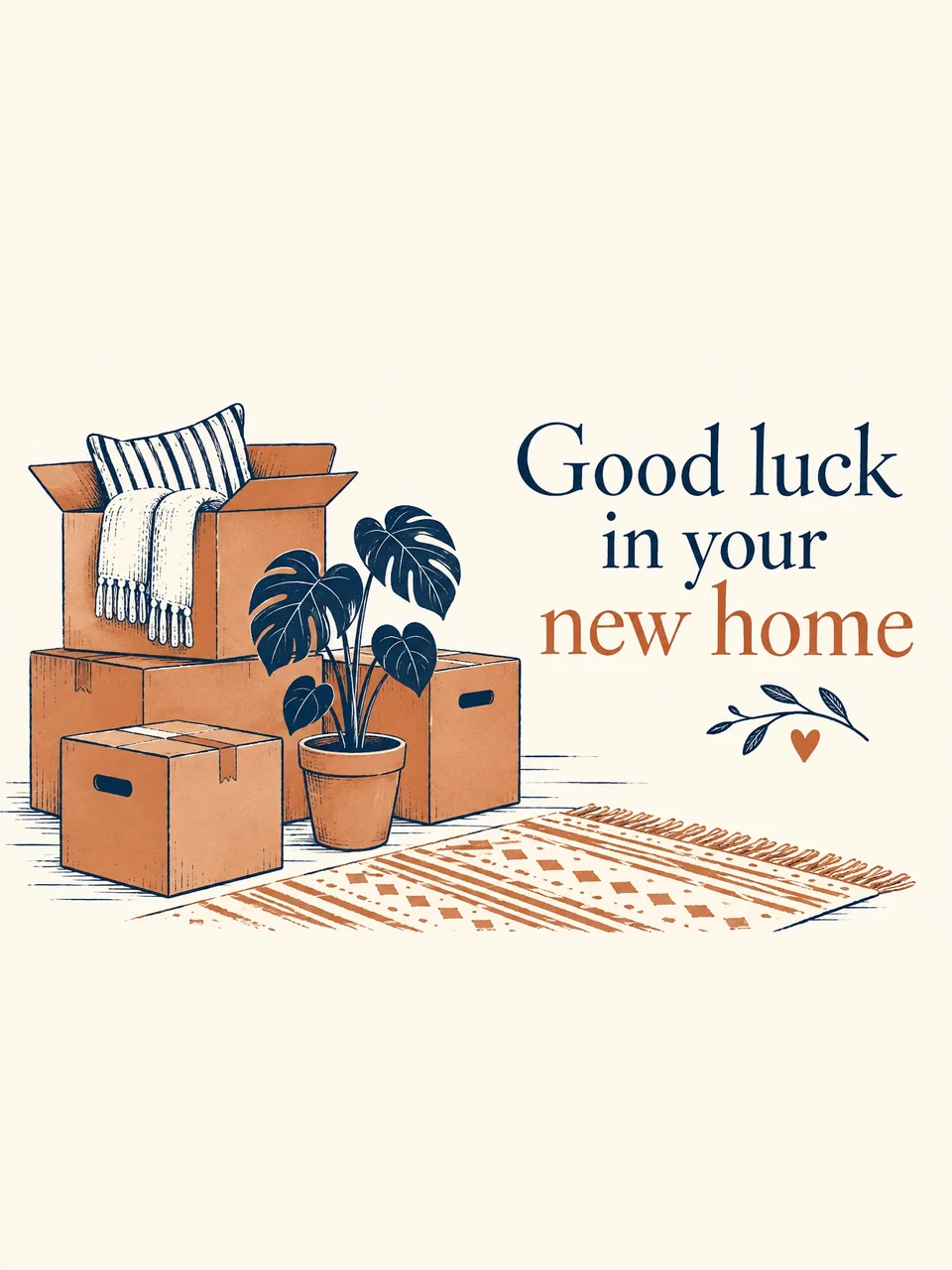 Good luck in your new home, Design 1