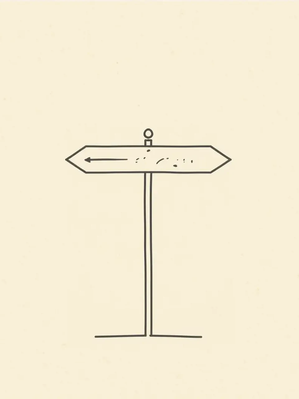 Départ après une réorganisation: Dessin au trait minimaliste