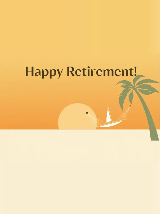Retirement group card cover design