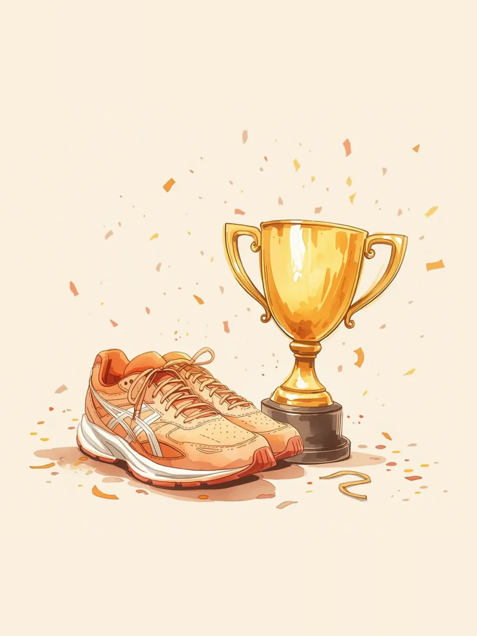 Départ sportif: Illustration à l’aquarelle
