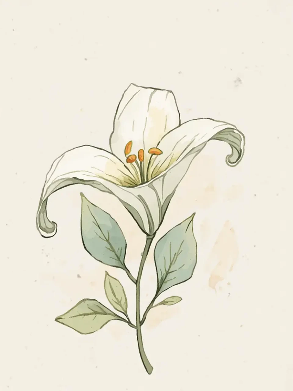 Condoléances: Illustration à l’aquarelle