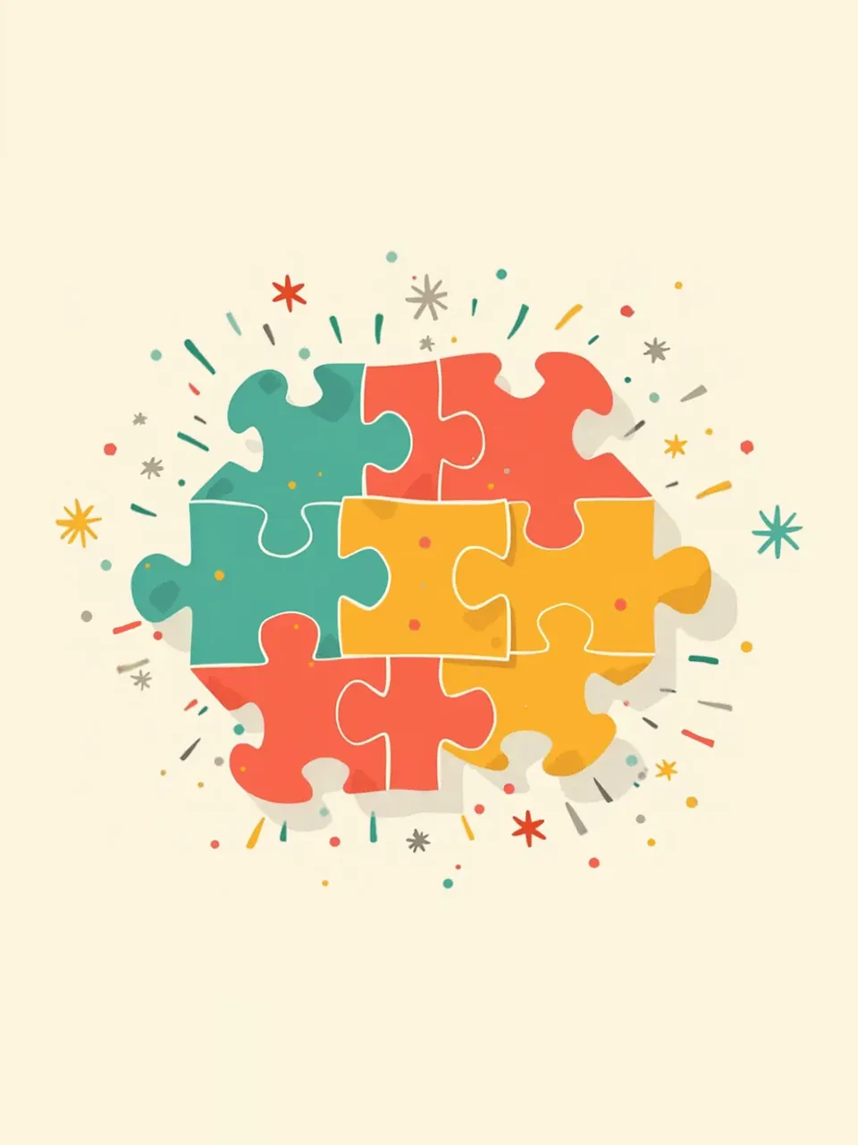 Réussite d’équipe: Illustration colorée